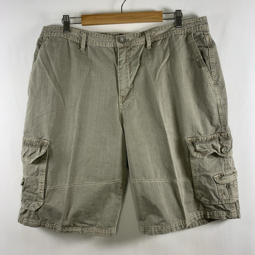 Buckle Black Mens Brantley Cargo Long Shorts Sz 38‎ Khaki Athletic Fit Utility